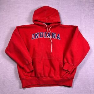 Authentic Life Apparel Mens Red Long Sleeve NCCA Hooded Sweatshirt Size XL